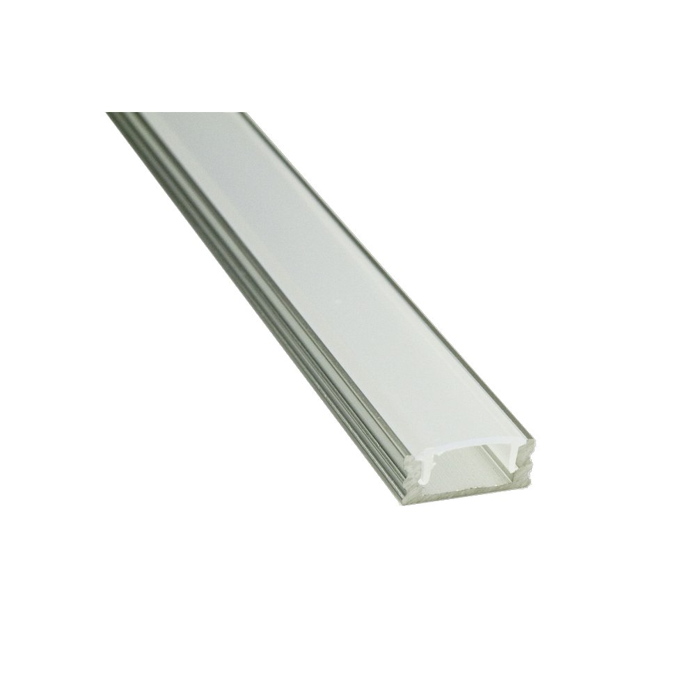 Stripe Profil flach v2 silber-eloxiert,1 Meter