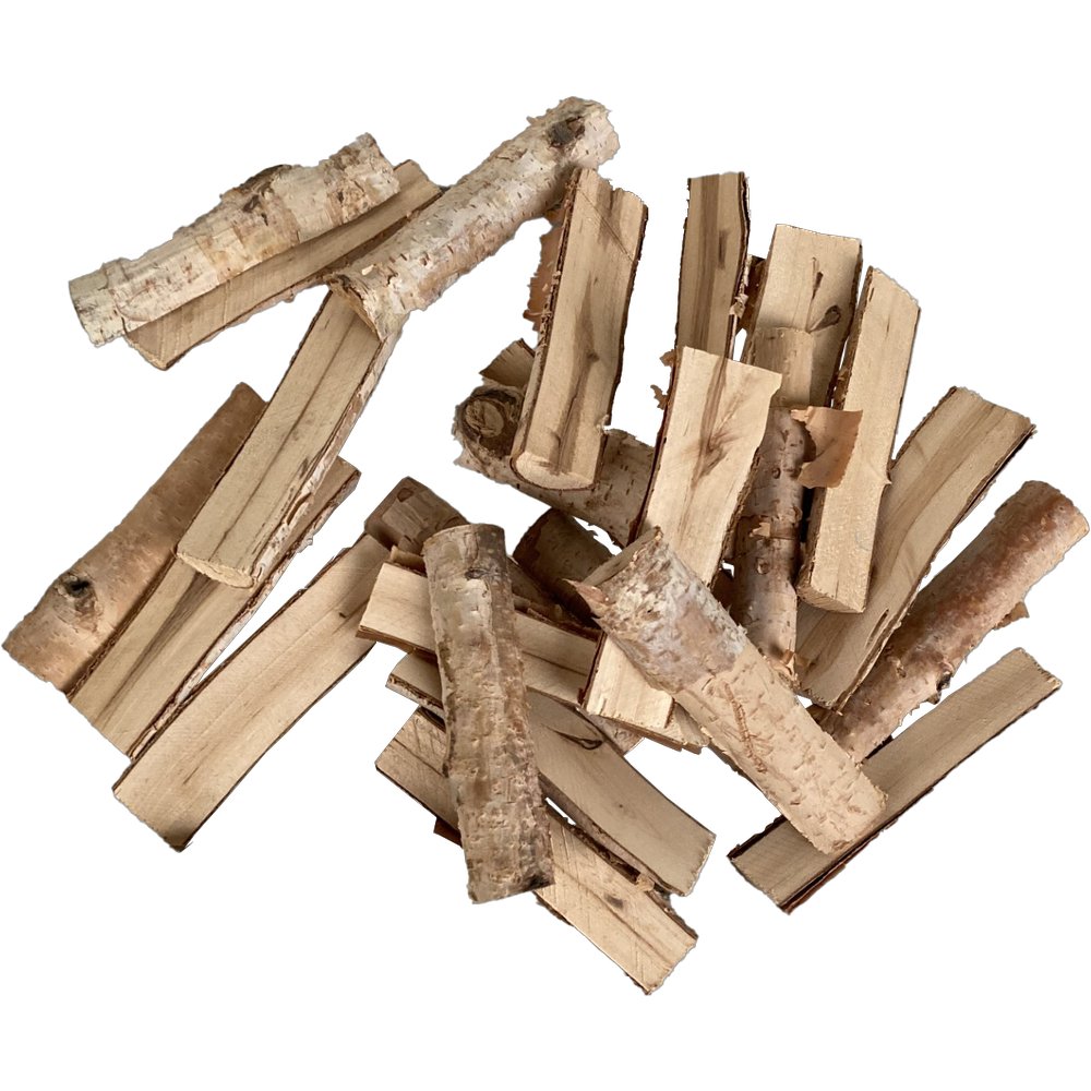 Birkenstücke im Netz natur,10 cm, 300 g