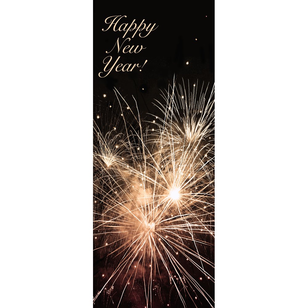 Banner Happy New Year Silvester, 75 x 180 cm