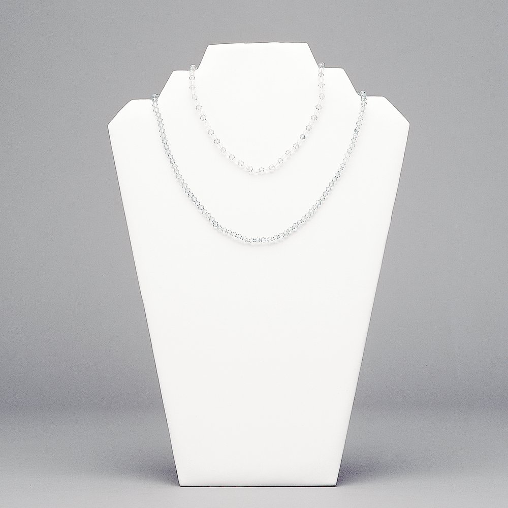 Collierpräsenter Schmuckpräsentation für Ketten weiß, 22 x 32 cm