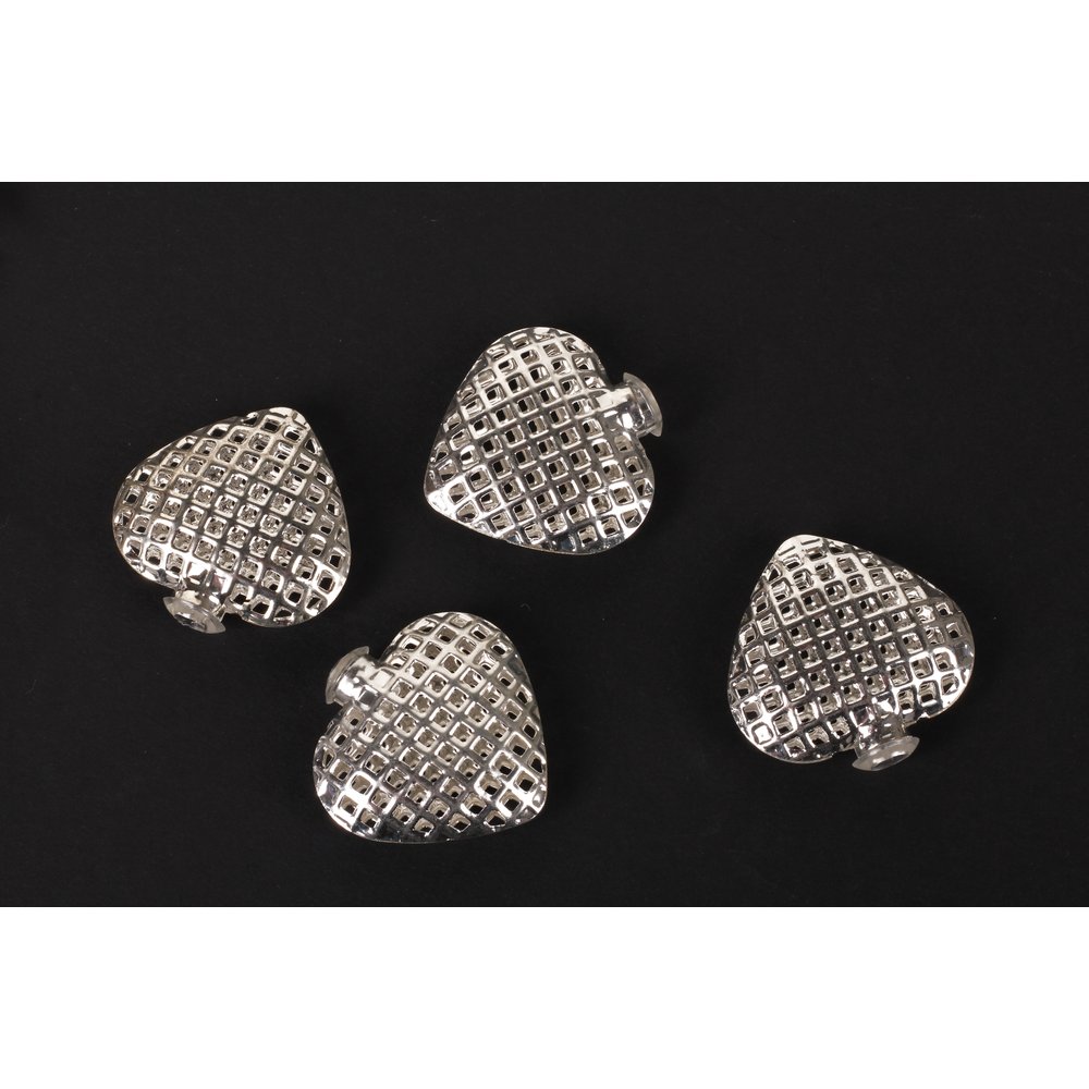 Metallherzen 20 Stück silber für Lichterkette