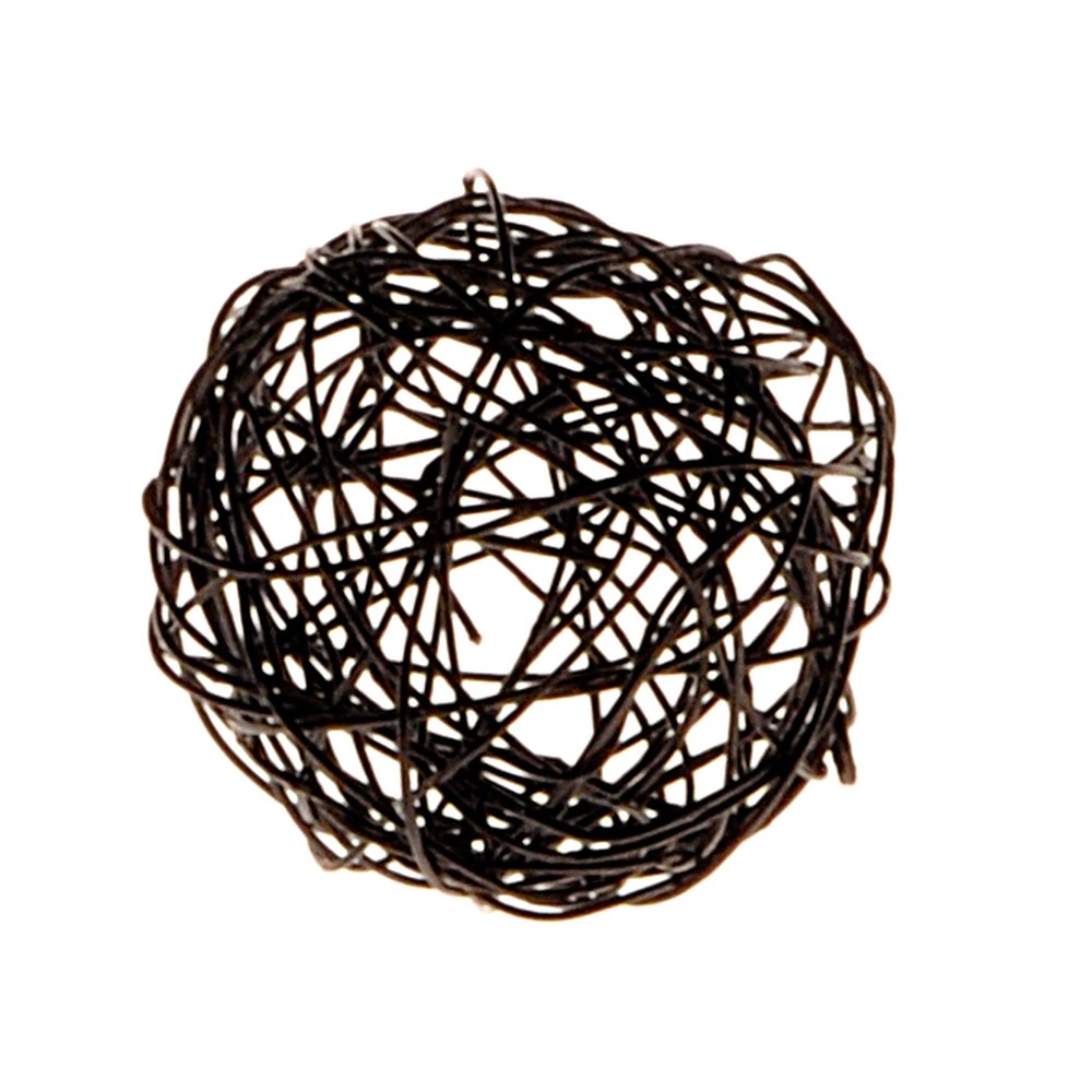 Drahtbälle 24 Stück schwarz, Ø 4 cm
