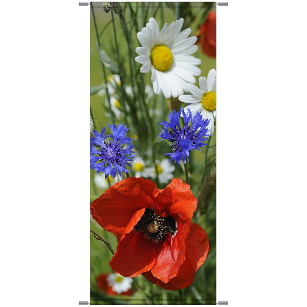 Banner Erntedank (Feldblumen), 75 x 180 cm
