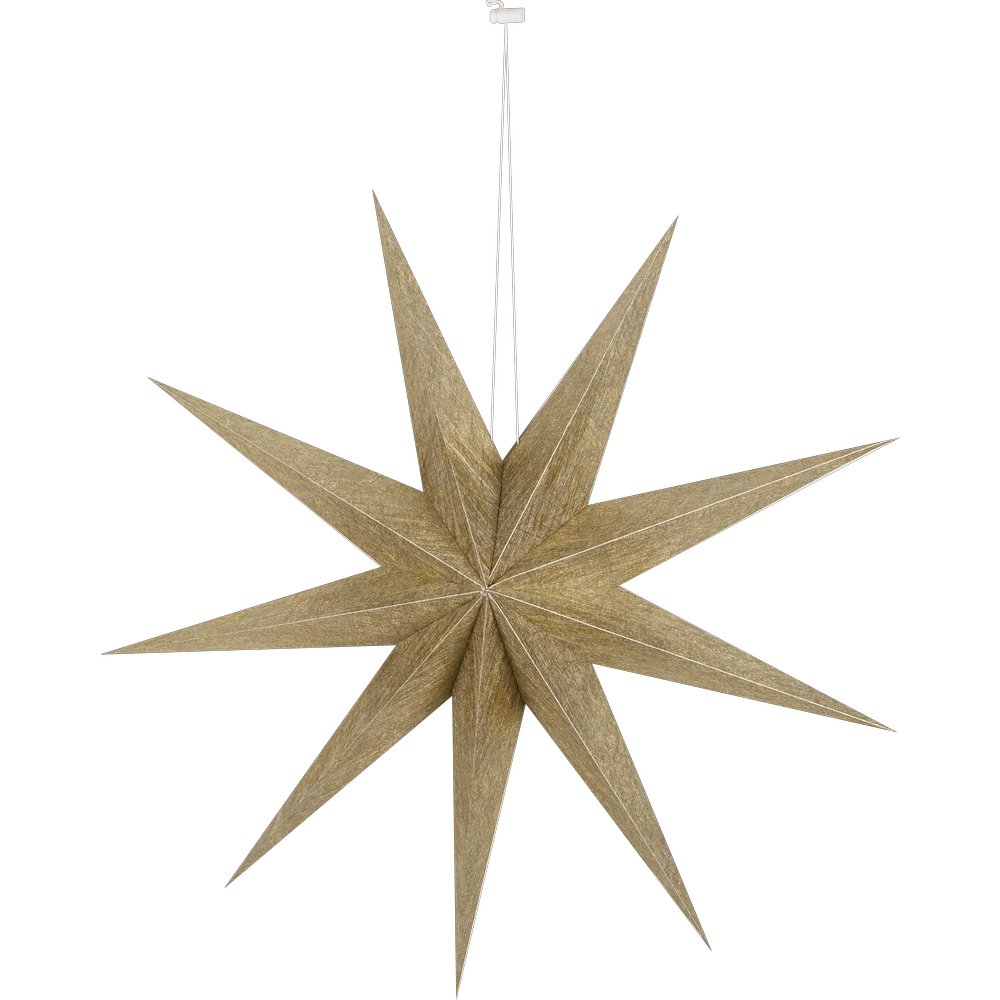 Falt Stern mit 9 Zacken gold/matt, Ø 48 cm