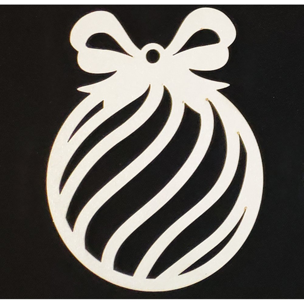 Anhänger Schleife-Candy weiß, Ø 9,5 cm