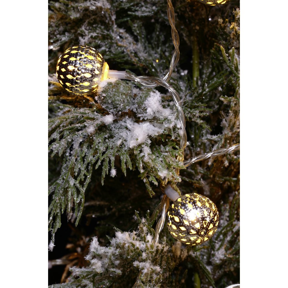 Metallbälle 20 Stück silber für Lichterkette