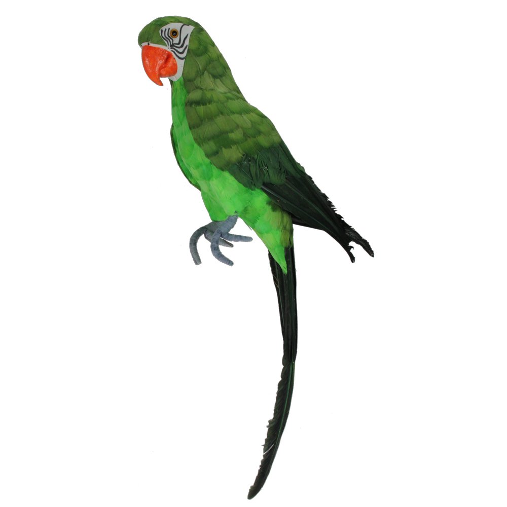 Papagei Tierattrappe Tropic sitzend grün, 18 x 16 x 67 cm