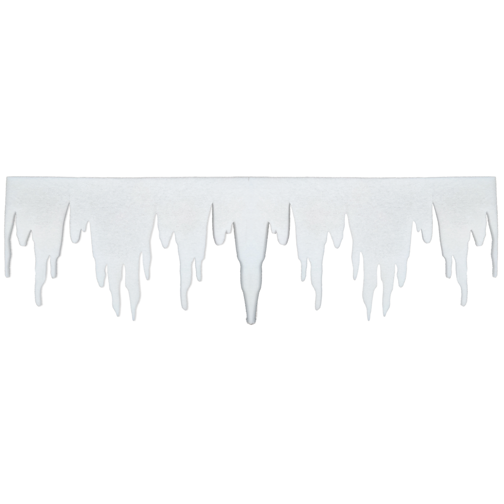 Eiszapfenfries lang XL B1 weiß,370x66 cm, 2cm