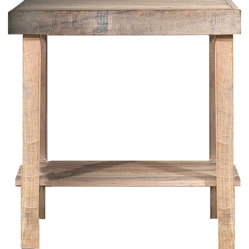 Holz-Tisch klein natur gebürstet, 56 cm