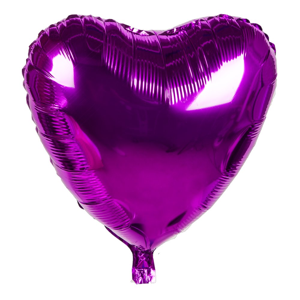 Folienballon Herz metallic cerise, 45 cm