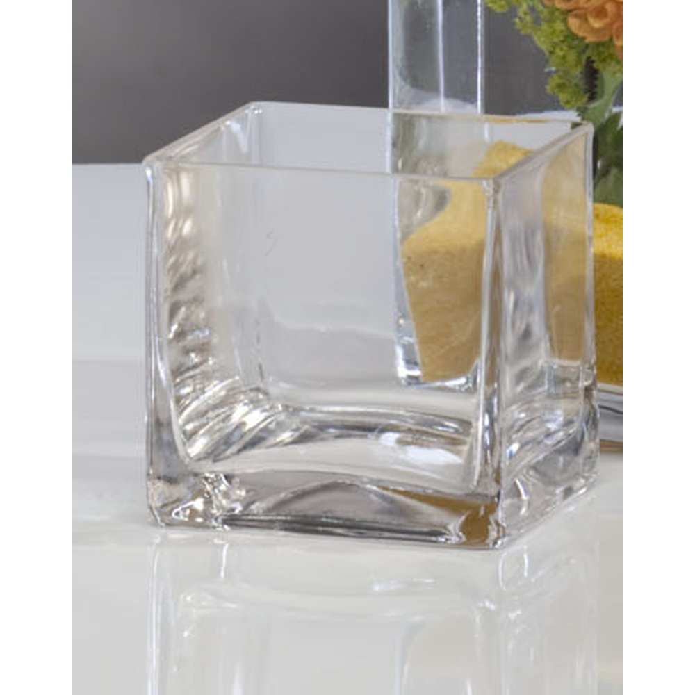 Glas-Viereckvase, 10 x 10 x 10 cm
