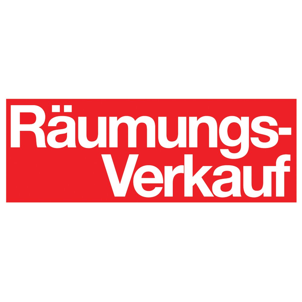 Ankleber Räumungsverkauf 138 x 48 cm