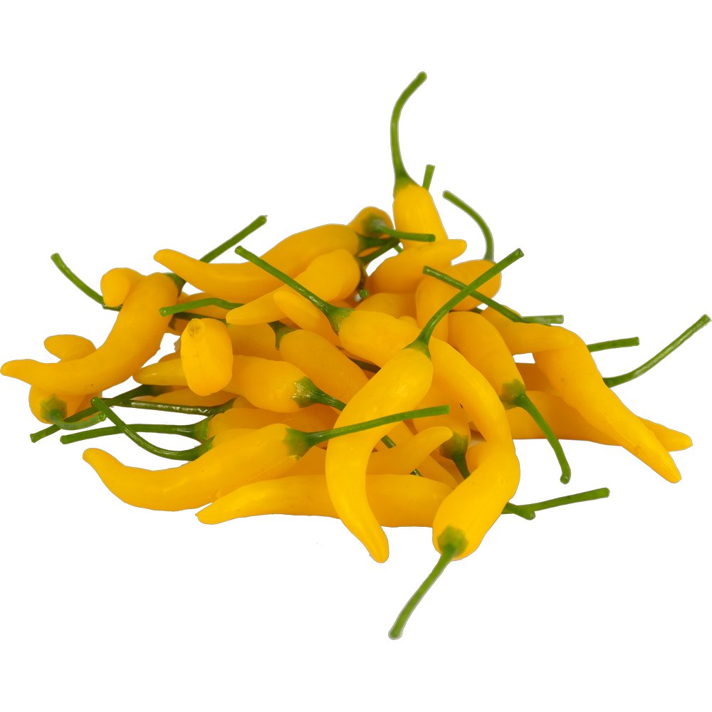 Chili-Schoten 36 Stück gelb, 9,5 x 1 cm