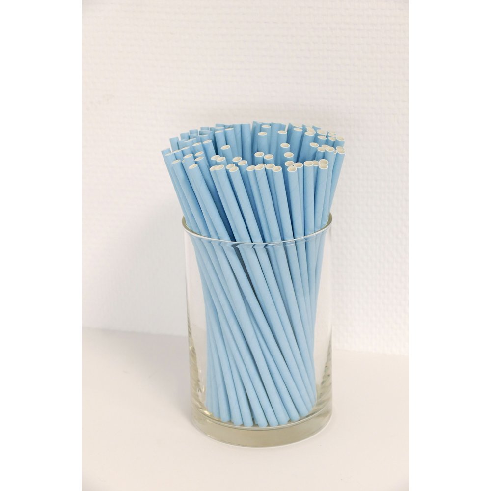 Papierstrohhalme Deluxe türkis, 100 Stück, Ø 6 mm