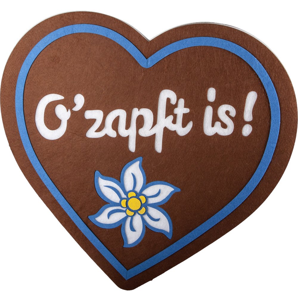 Bayern Bierfest Herz mit Spruch