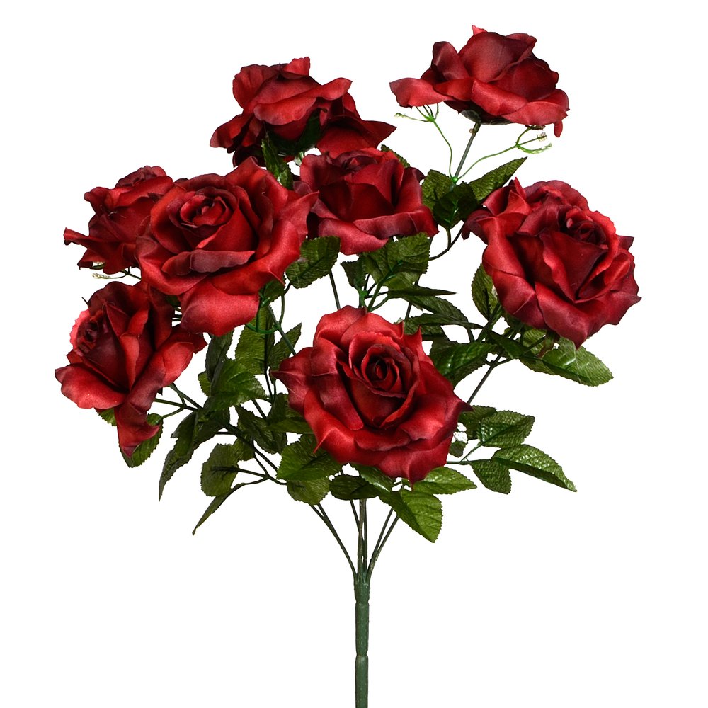 Rosenbusch x9 Luxor rot, Ø 38 x 50 cm