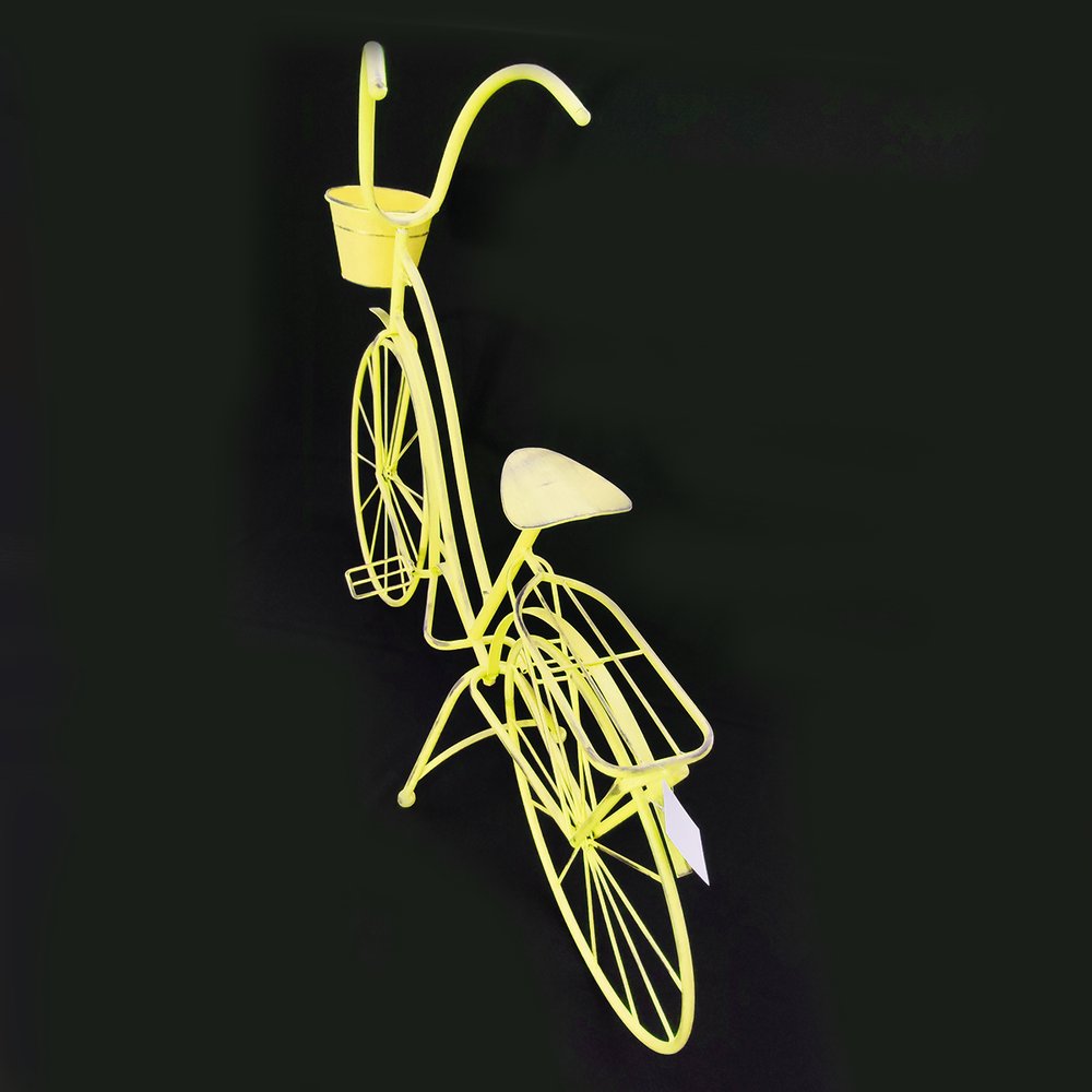 Fahrrad Metall Deko XL gelb, L 113 x H 82 cm