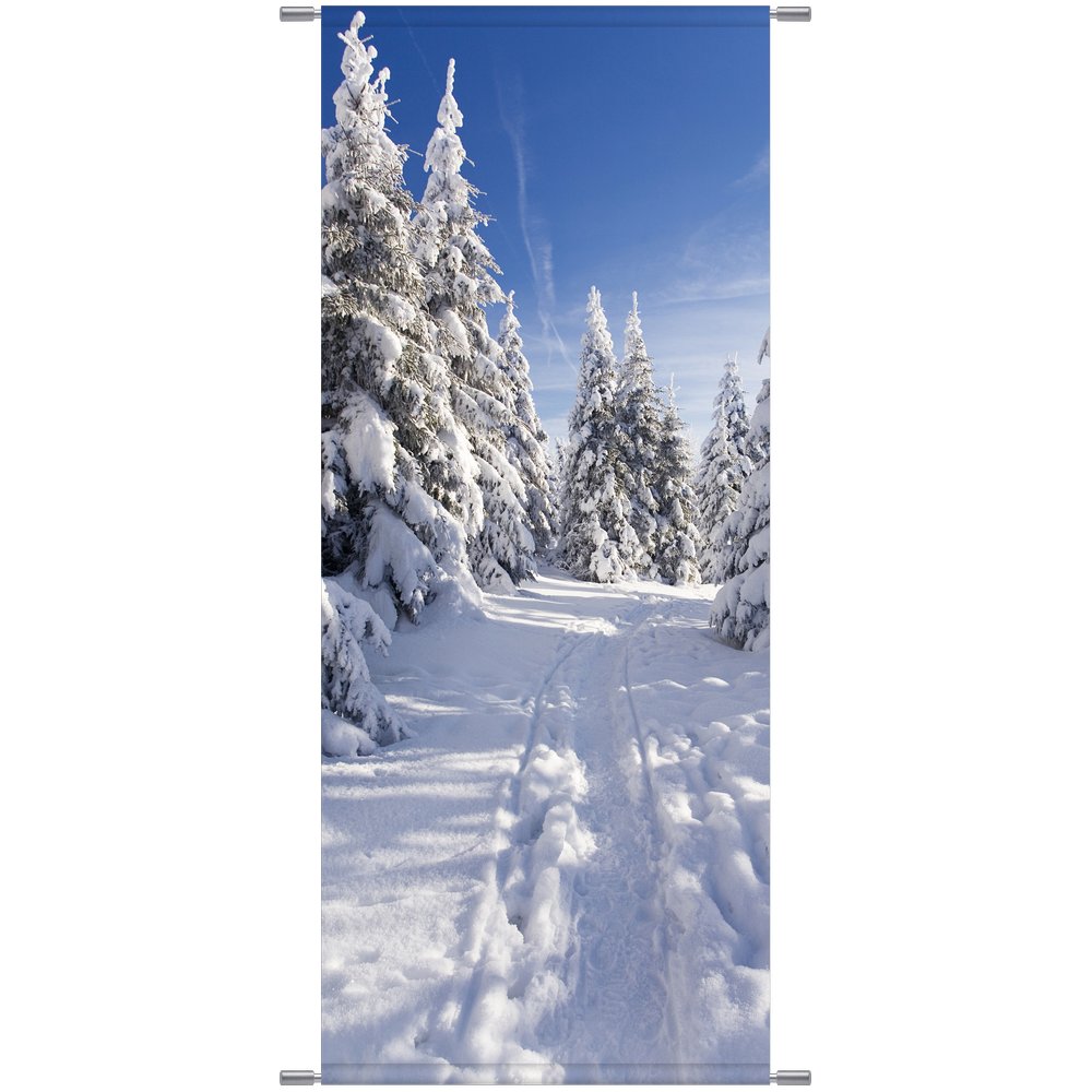 Banner Winterweg, 75 x 180 cm