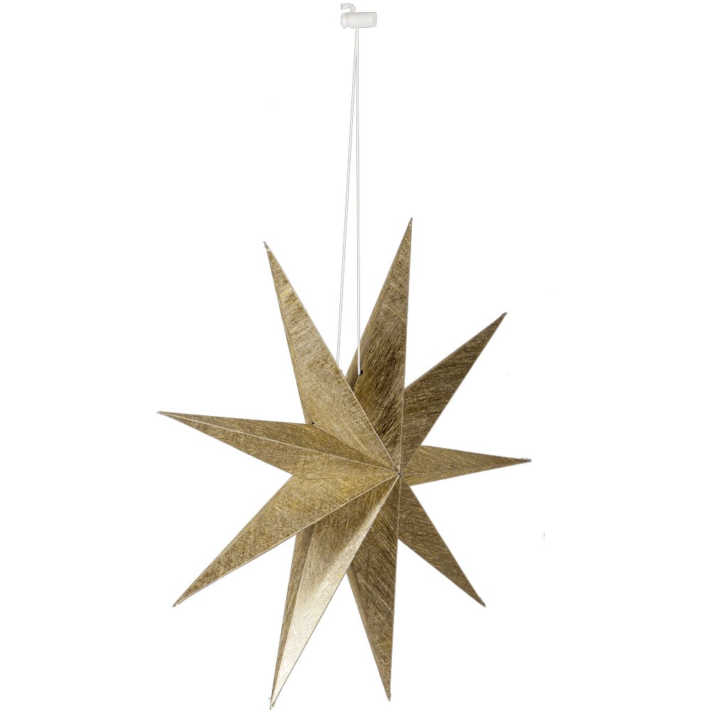 Falt Stern mit 9 Zacken gold/matt, Ø 27 cm