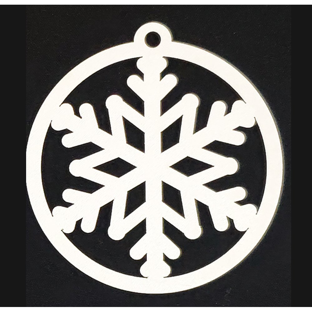 Anhänger Eiskristall rund D2 weiß, Ø 9,5 cm