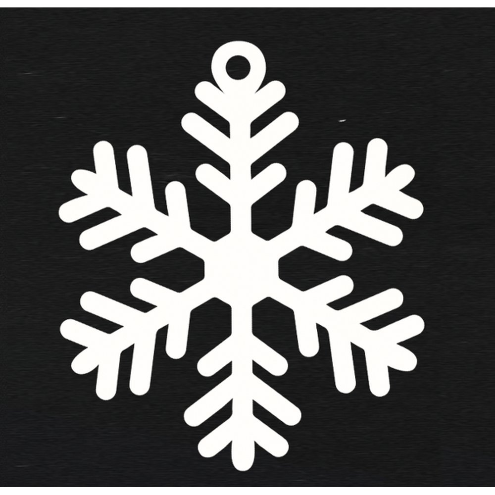 Anhänger Eiskristall Design 1 weiß, Ø 9,5 cm