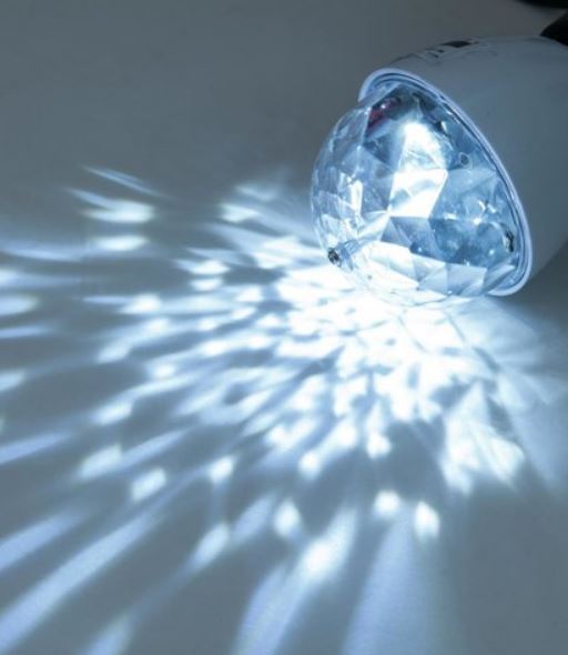 LED Strahleneffekt Birne weiß ,H 17cm, Ø 8 cm