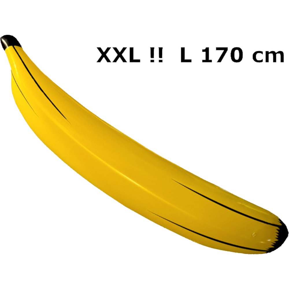 Banane XXL aufblasbar PVC gelb,170 cm