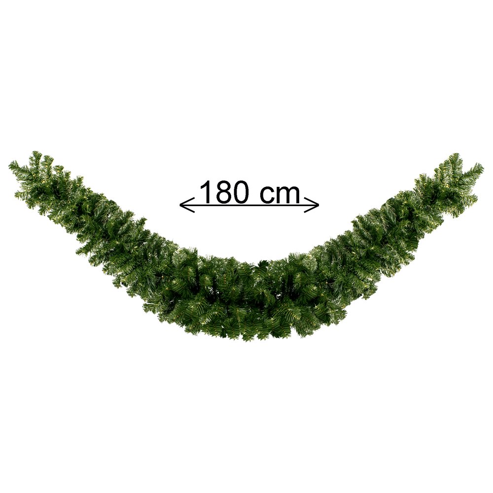 Bogengirlande grün, L 180 cm, 285 Tips/Spitzen