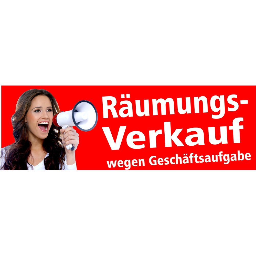 Ankleber Räumung/Aufgabe 90 x 30 cm