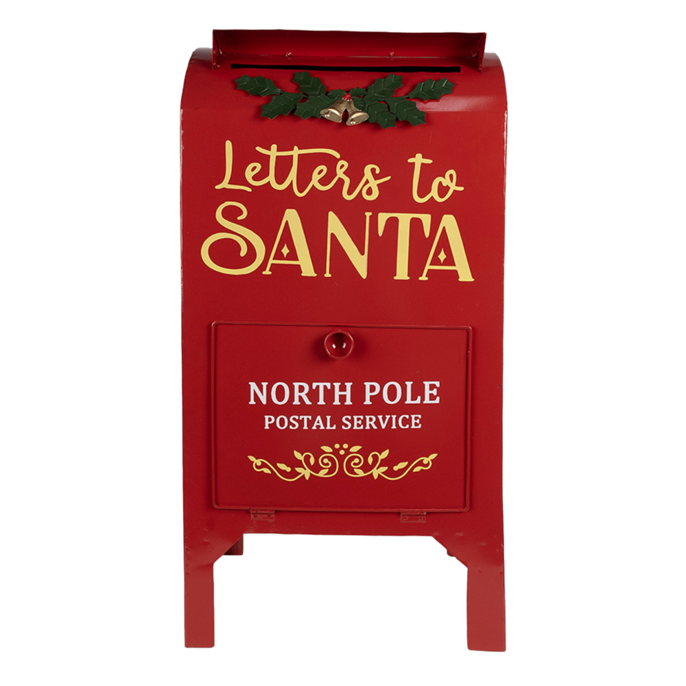 Briefkasten Santa NorthPole XL, rot, 33 cm x 26 cm x Höhe 67 cm