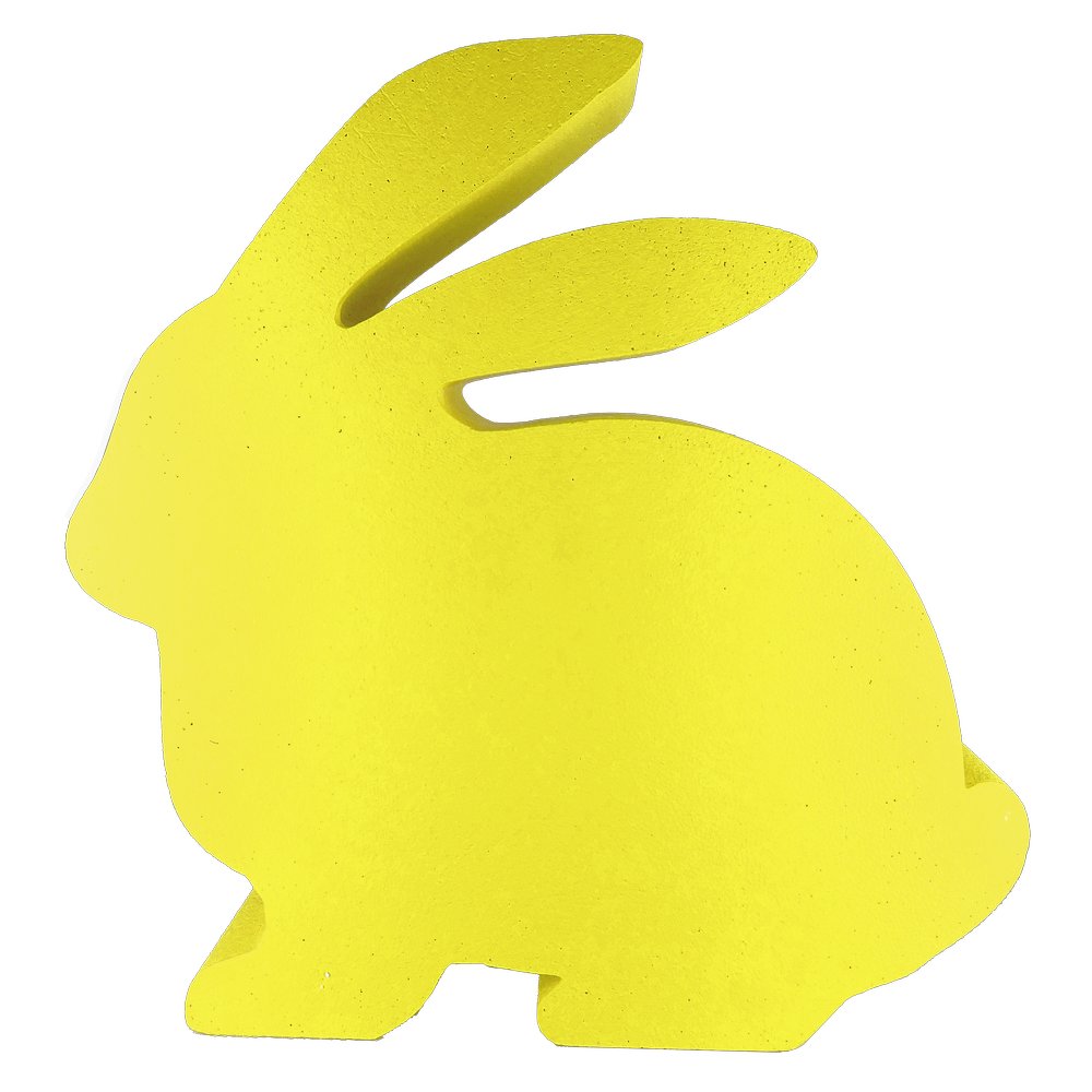 Hase sitzend Styrofoam gelb