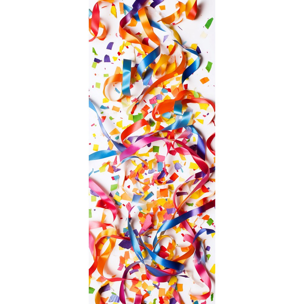 Banner Party mit Luftschlangen ,75 x 180 cm