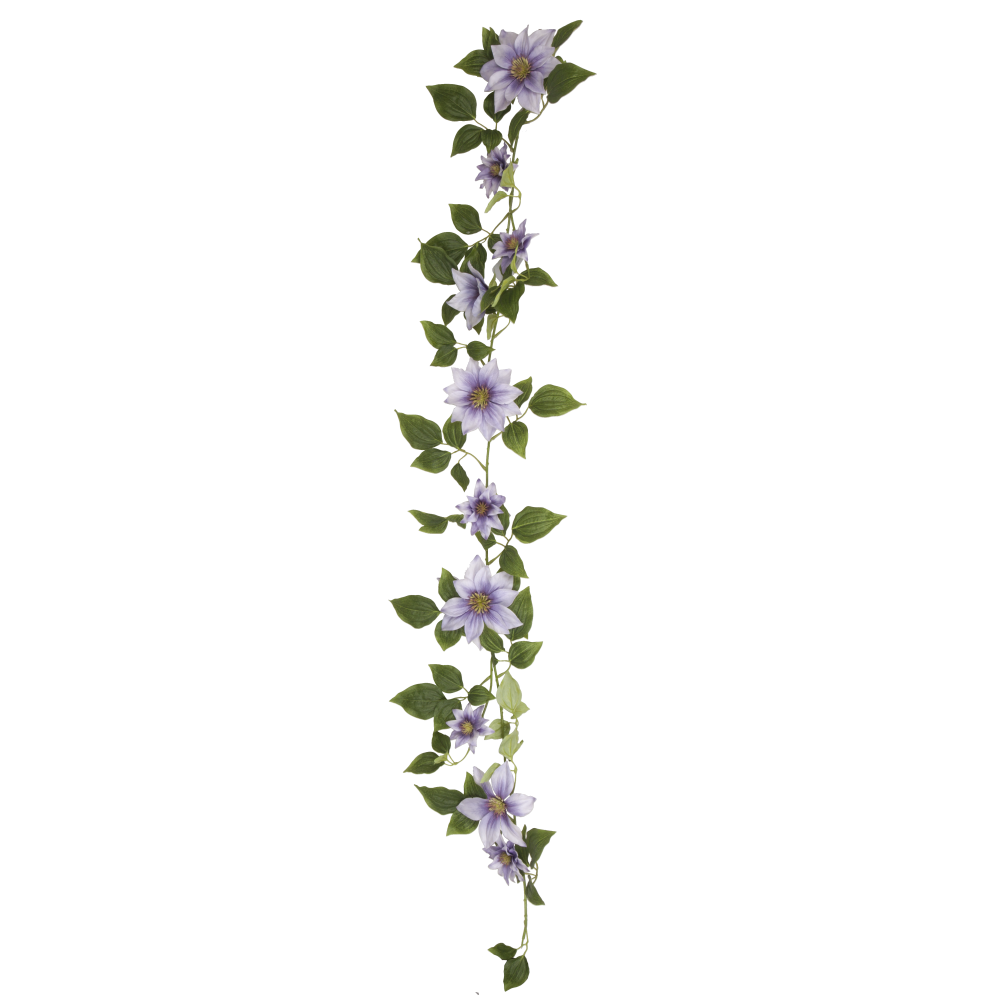 Clematis Girlande grün/lavendel, B 28 x L 135 cm