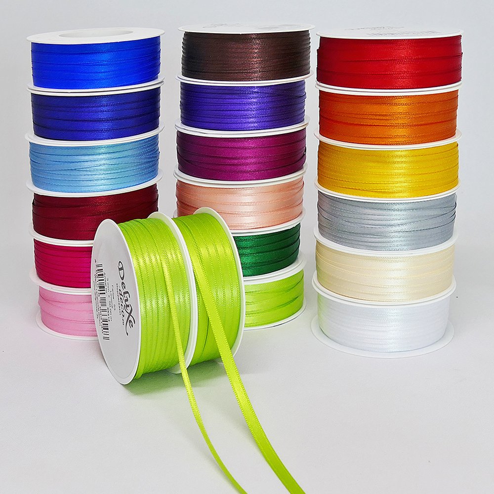 Doppelsatinband beere, 6 mm x 50 m