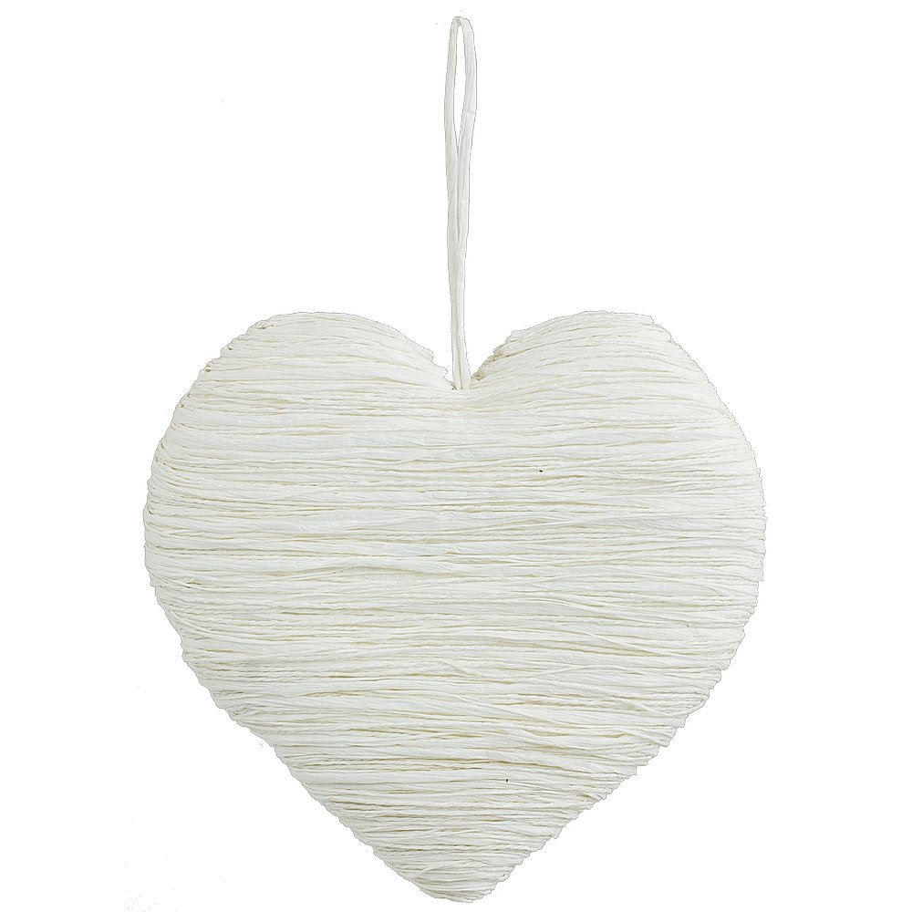 Herz Paper Rope weiß, 26 x 26 cm