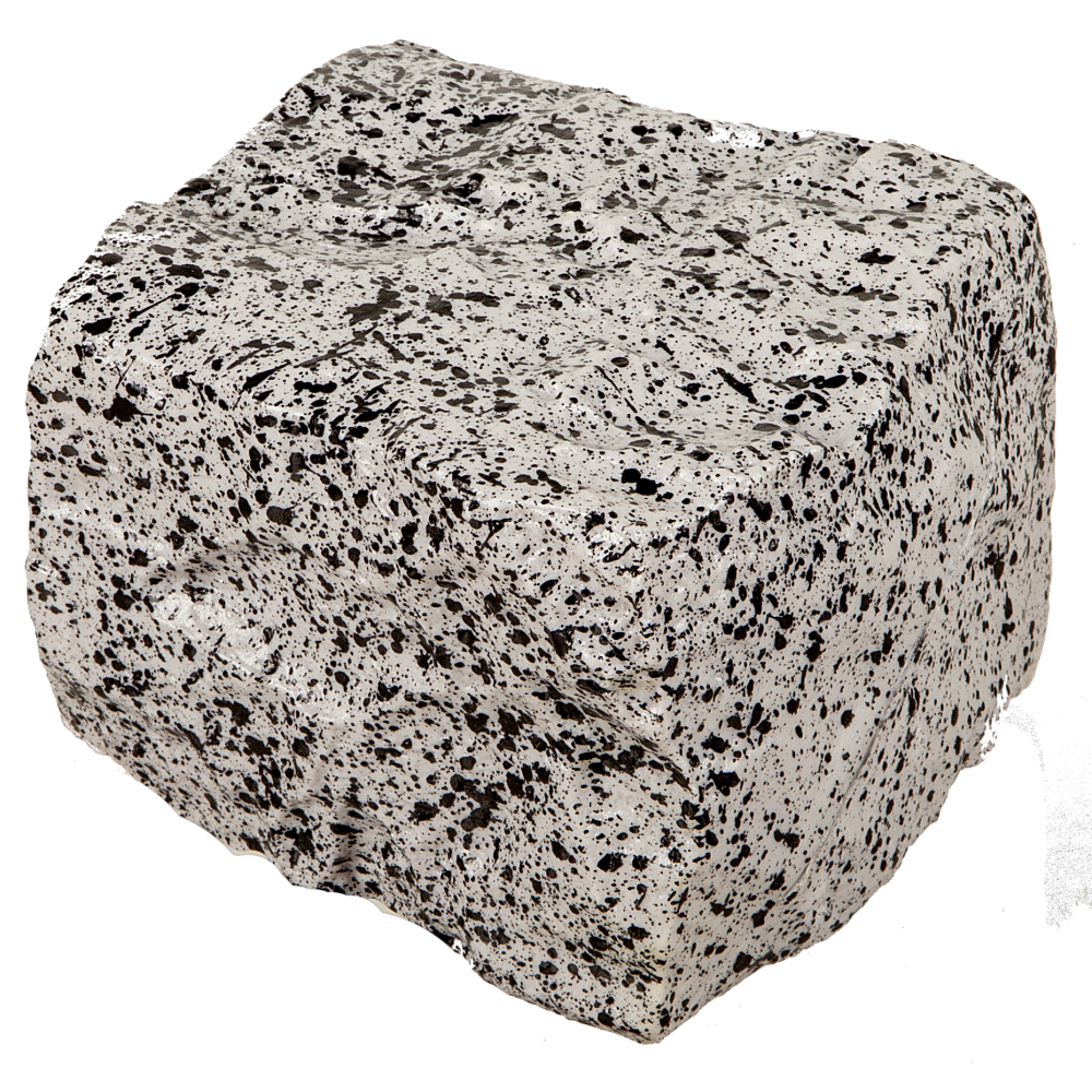 Stein aus Kunststoff Atrappe Pflasterstein grau/schwarz