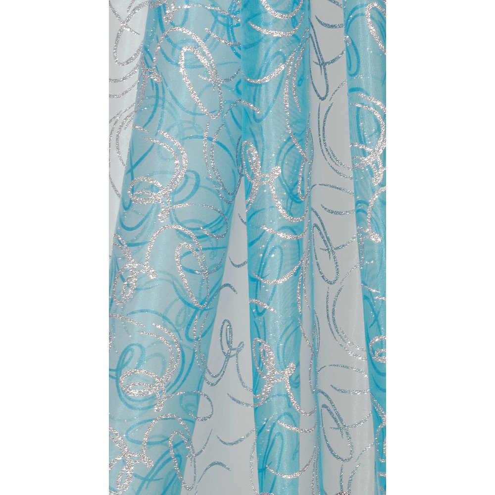 Stoff Festival türkis-silber, 150 cm breit