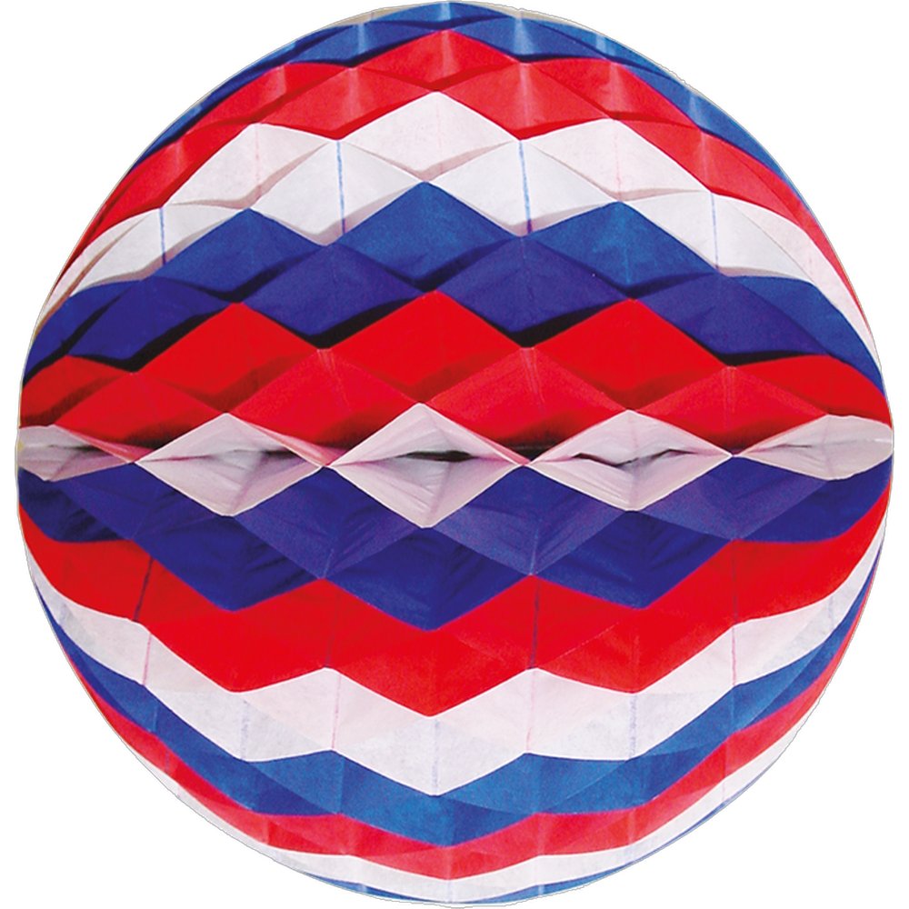 Wabenball Papier Frankreich blau-weiß-rot Ø 30 cm
