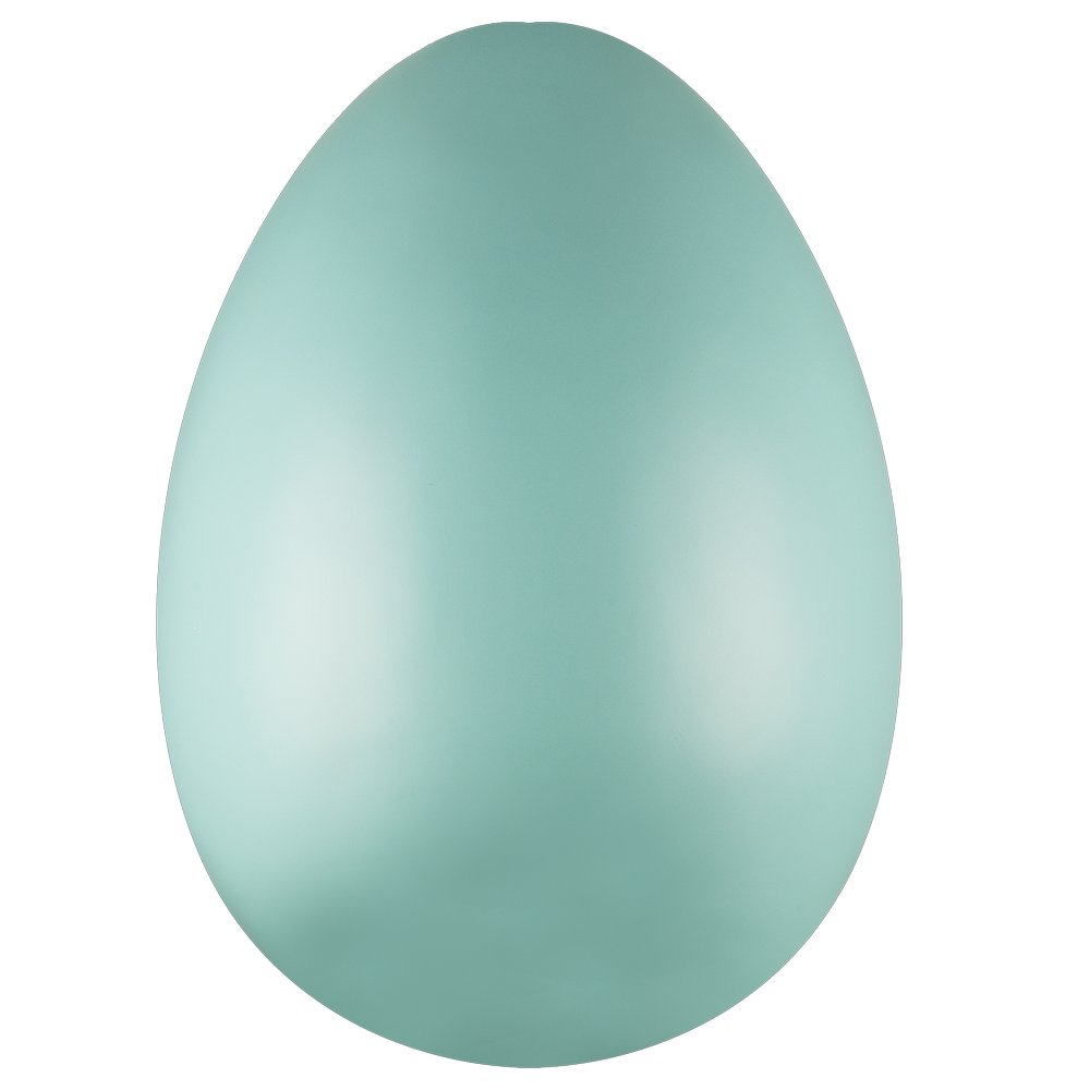 Fiberglas Objekt Ei riesig türkis, H 75 cm, Ø 50 cm