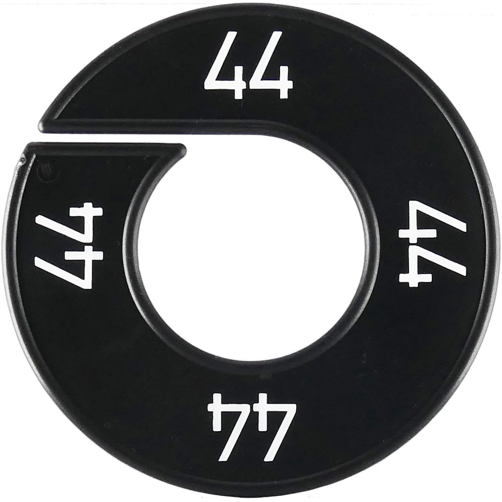 Größenscheibe 1 Stück schwarz Größe 44