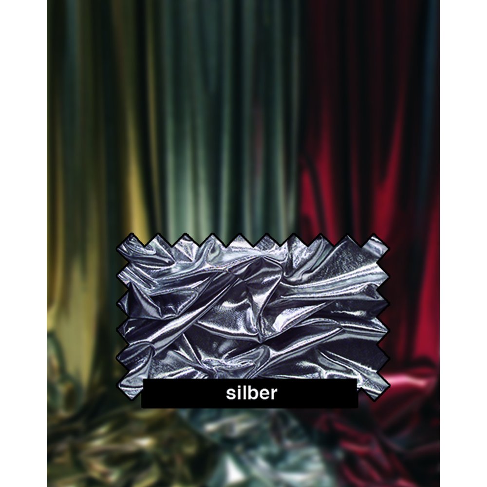 Stoff Avenue silber-hochglanz, 112 cm breit