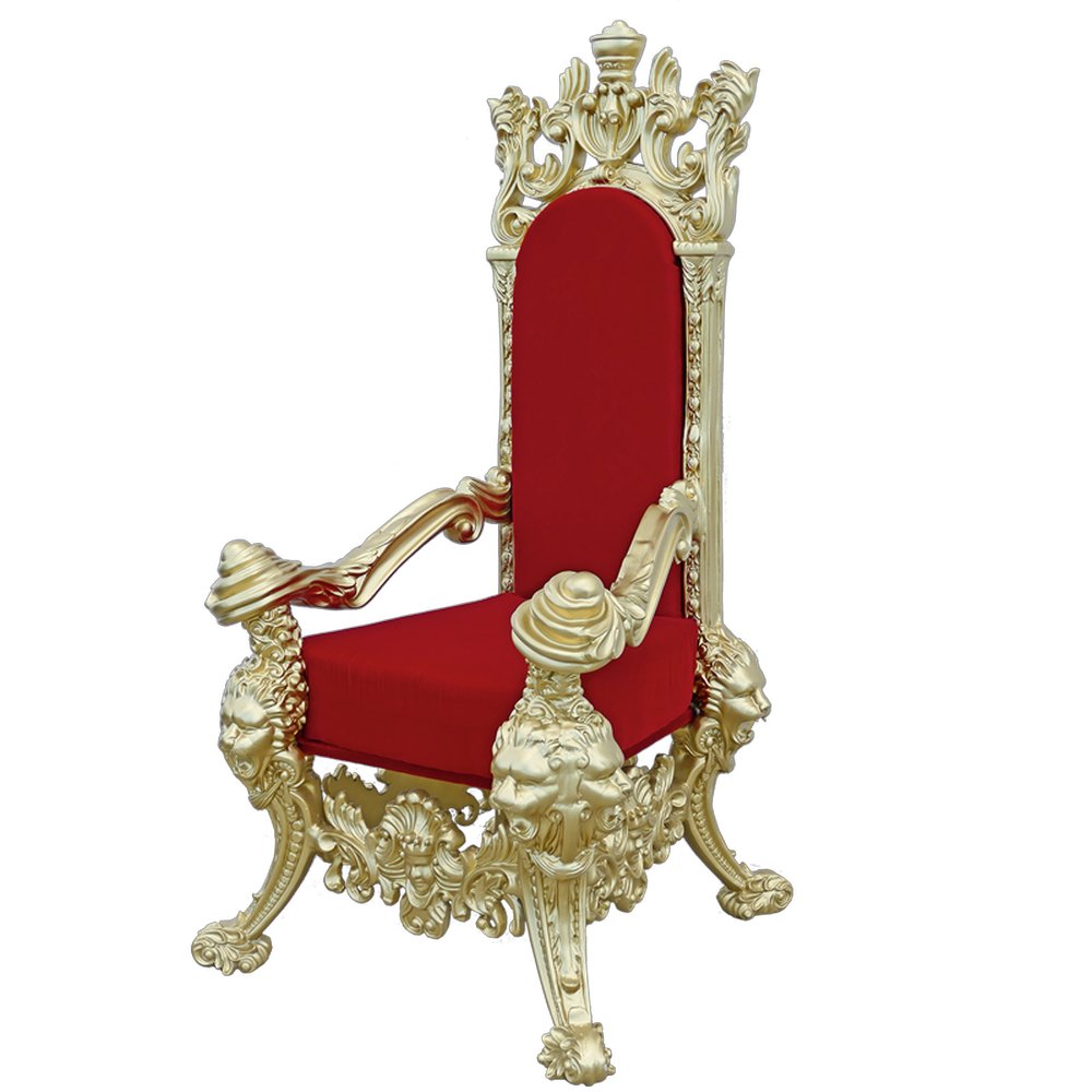 Fiberglas Objekt Thron XL Wunschfarbe, 100x95xH185 cm