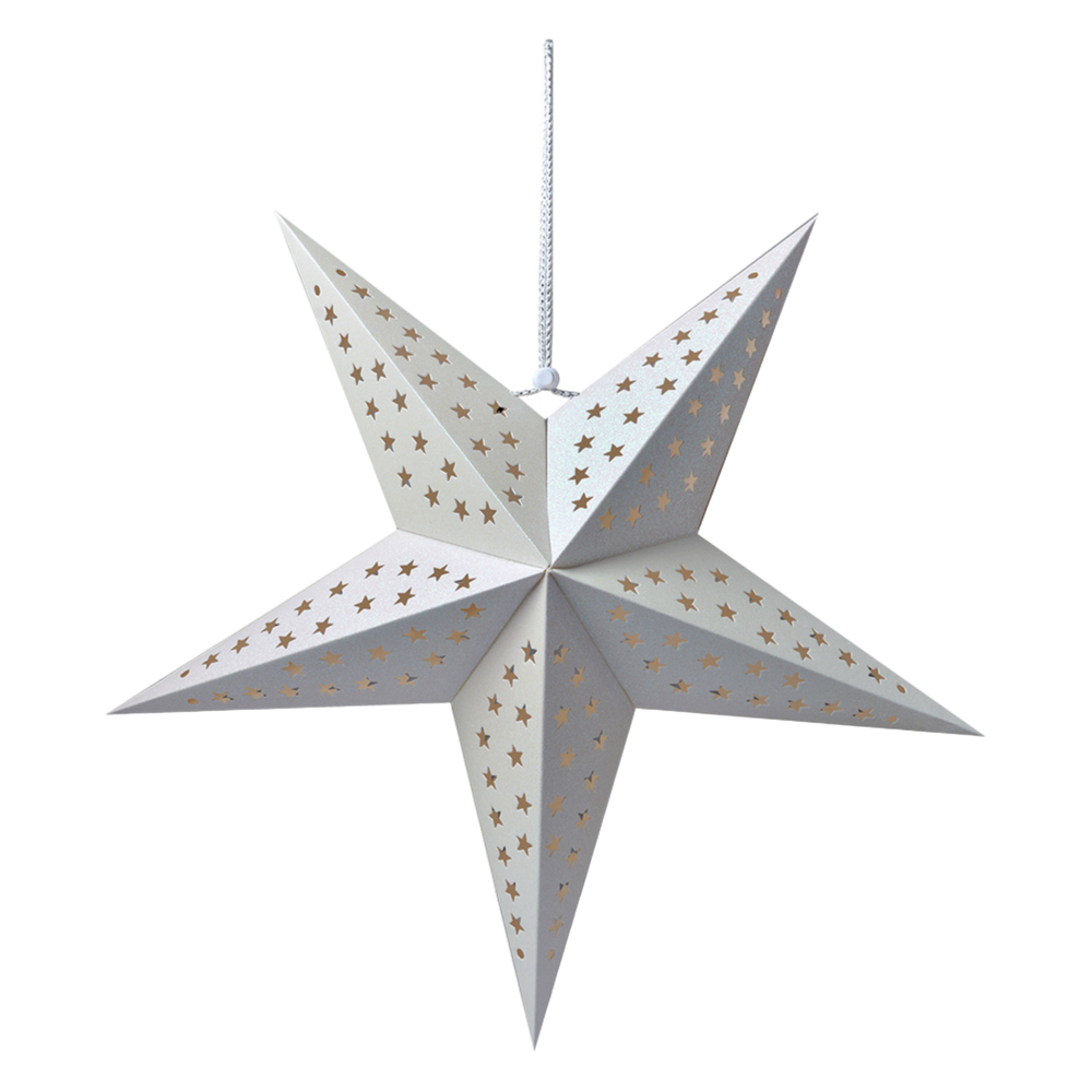 Falt Stern mit Stern-Stanzung weiß, Ø 60 cm