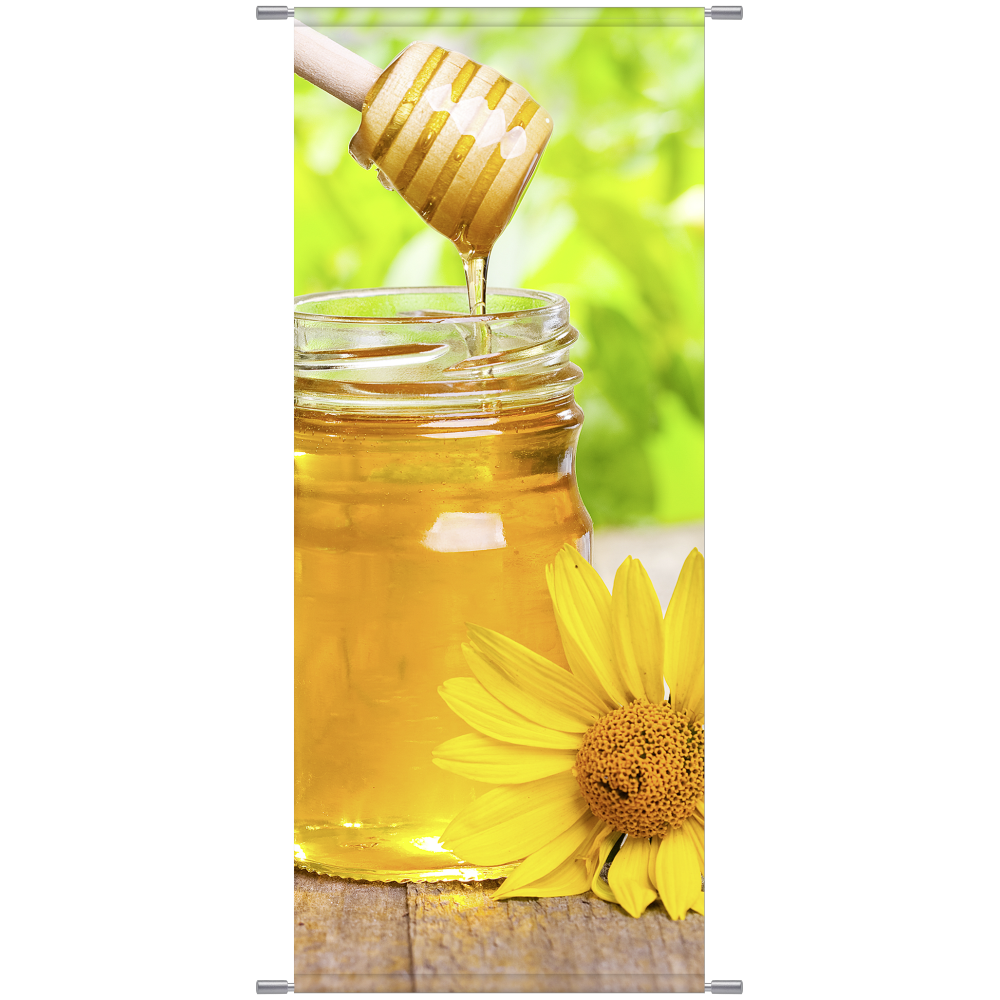 Banner Bienenhonig, 75 x 180 cm