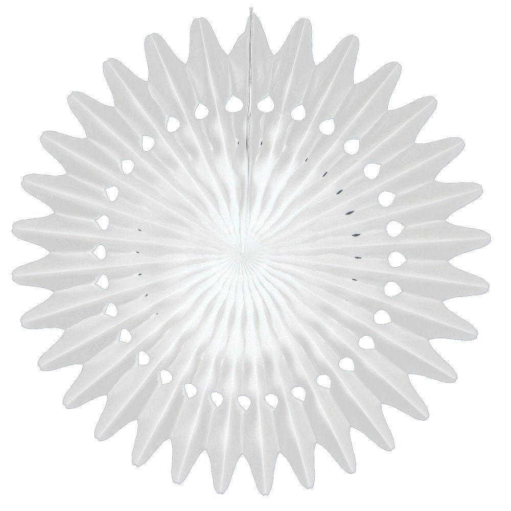 Falt-Motiv Rosette Fächer B1 weiß, Ø 48 cm