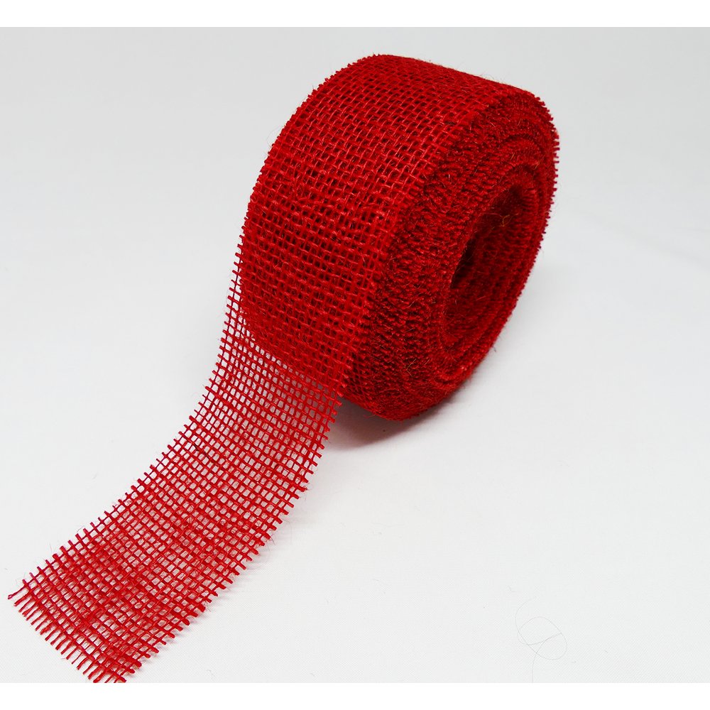 Jute Band rot, 60 mm x 25 m