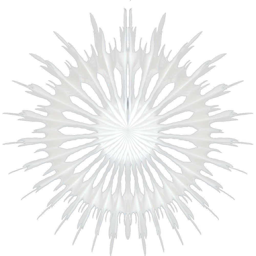 Falt-Motiv Snowflake B1 weiß, Ø 16 cm