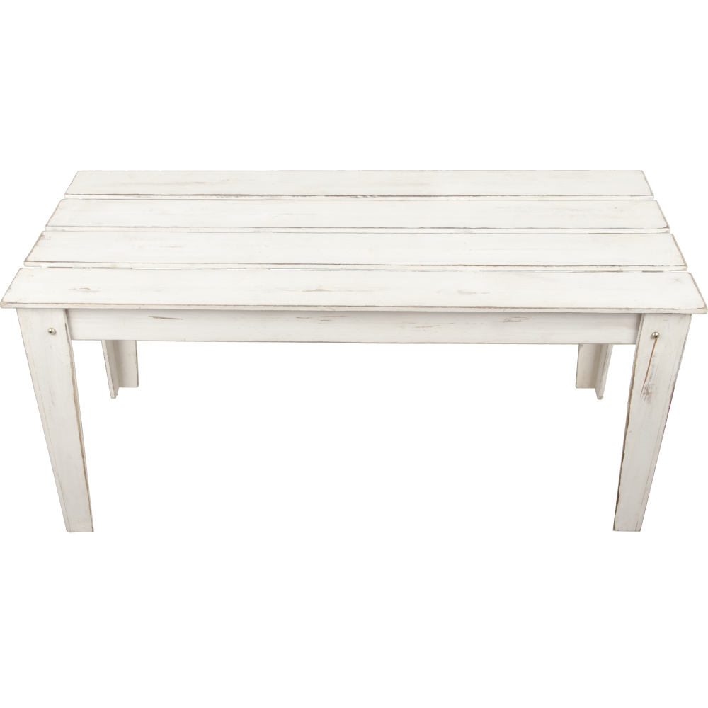 Bank XL Holz weiß-vintage 86 x 40 x Höhe 40 cm