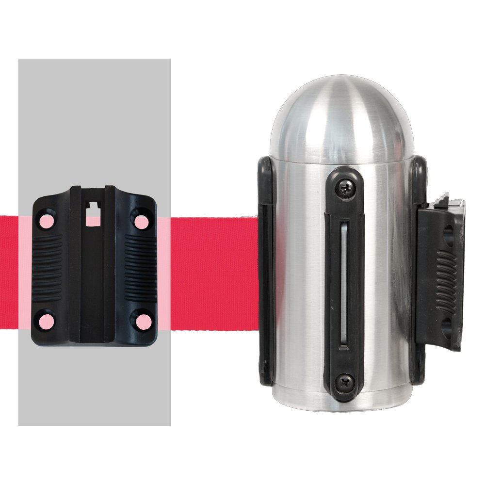 PLS Vario Wandsystem silber, Gurt rot, L 210 cm