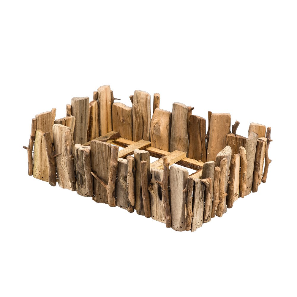 Box aus Holzzweigen, 32 x 22 x 10 cm